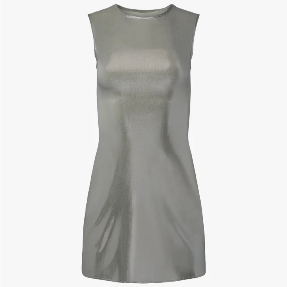 WeWoreWhat Silver Metallic Mini Dress NWT Medium